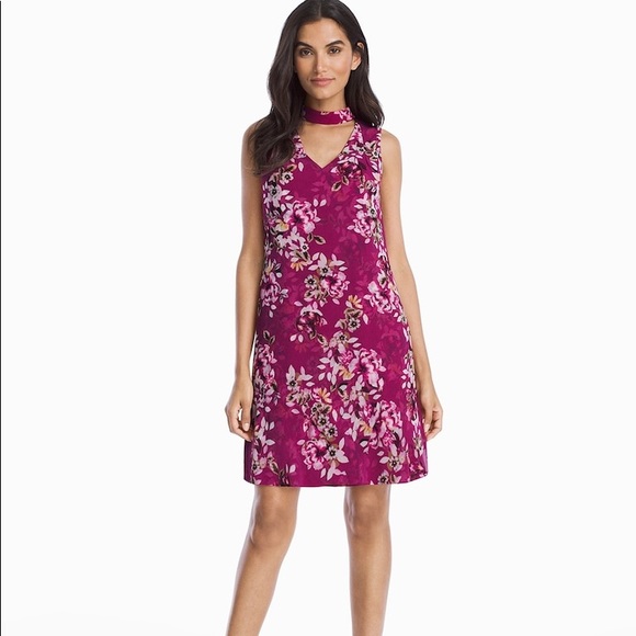 White House Black Market Dresses & Skirts - WHBM Floral Choker Dress
